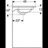 Мебельная раковина GEBERIT RENOVA PLAN 100х48 см, с отверстием под смеситель+ шкафчик под раковину с одним выдвижным ящиком 98,8х58,5 см 122200000+869501000